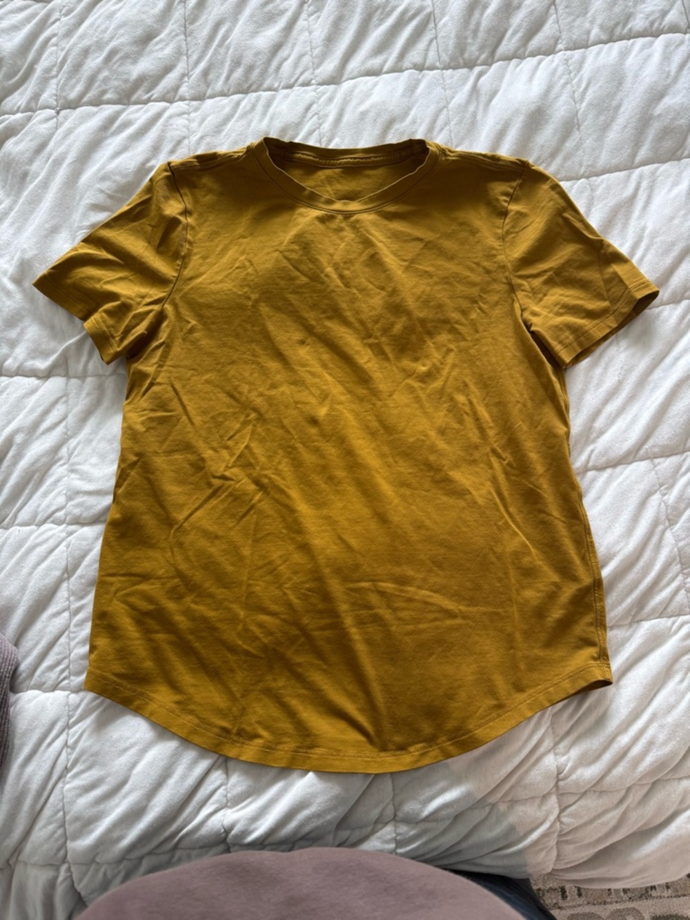 lululemon athletica Short Sleeve Tee in Mustard Yellow